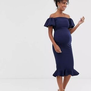 ASOS Maternity Midi Ruffle Dress